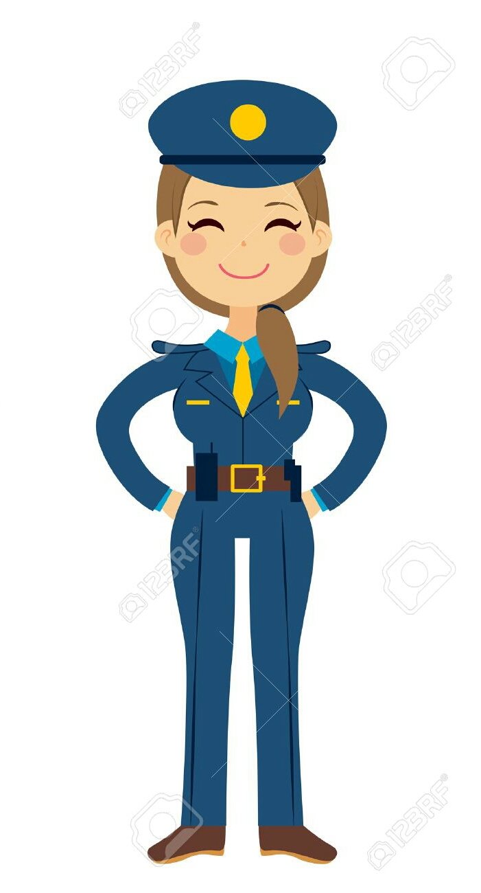 40977369-hombre-y-mujer-los-agentes-de-policía-que-trabajan-lindo-en-uniforme-de-pie-feliz-1