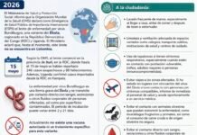 Gobierno Nacional fortalece vigilancia ante la emergencia internacional por virus Bundibugyo (Ébola) en la República Democrática del Congo y Uganda; a la fecha, no se registran casos en Colombia.