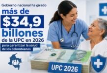 Gobierno nacional ha girado más de $34,9 billones de la UPC en 2026 para garantizar la salud de los colombianos