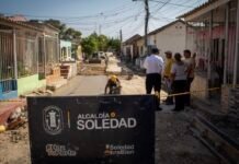 Alcaldía de Soledad avanza con la rehabilitación vial del barrio Cachimbero