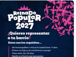 Se abren las inscripciones al Reinado Popular 2027, Barranquilla busca a su nueva embajadora de la alegría